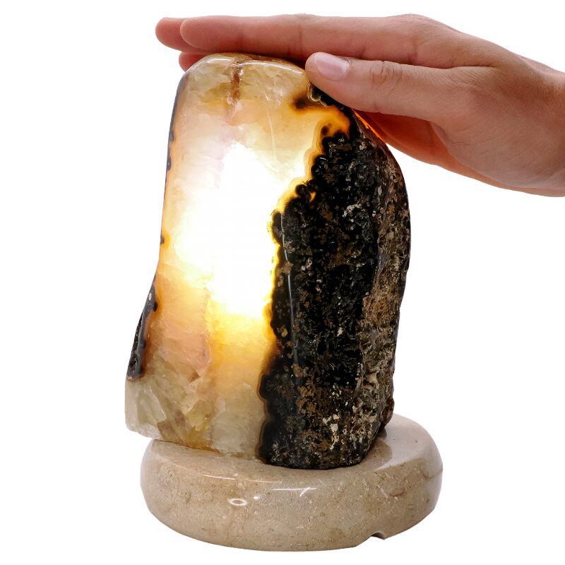 2.7kg Crystal Quartz River Agate Lamp - White LED Bulb S1653 4 Crystal Quartz River Agate Lamp - White LED Bulb S1653 | Crystal Factory