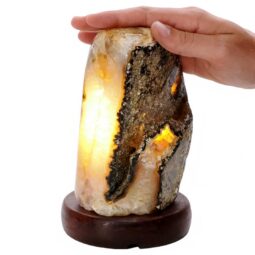 Crystal Quartz River Agate Lamp - White LED Bulb S1654 | Crystal Factory