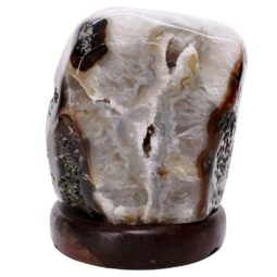 Crystal Quartz River Agate Lamp - White LED Bulb S1655 | Crystal Factory