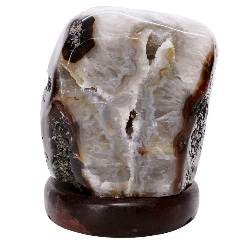 2.7kg Crystal Quartz River Agate Lamp - White LED Bulb S1655 3 Crystal Quartz River Agate Lamp - White LED Bulb S1655 | Crystal Factory
