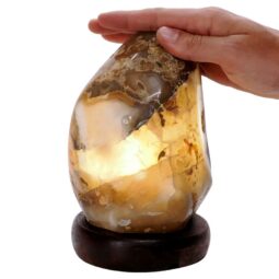 Crystal Quartz River Agate Lamp - White LED Bulb S1656 | Crystal Factory