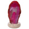 1.8kg Pink Agate Crystal Lamp with Marble Base - Purple LED - S1658 1 Pink Agate Crystal Lamp with Marble Base - Purple LED - S1658 | Crystal Factory