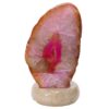 2.4kg Pink Agate Crystal Lamp with Marble Base - Purple LED - S1662 1 Pink Agate Crystal Lamp with Marble Base - Purple LED - S1662 | Crystal Factory