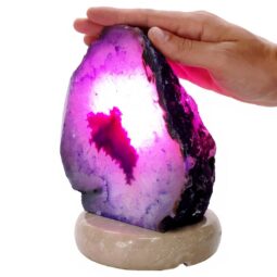 2.8kg Purple Agate Crystal Lamp with Marble Base - Puple LED - S1663 5 Purple Agate Crystal Lamp with Marble Base - Puple LED - S1663 | Crystal Factory