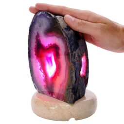 2.7kg Purple Agate Crystal Lamp with Marble Base - Puple LED - S1664 5 Purple Agate Crystal Lamp with Marble Base - Puple LED - S1664 | Crystal Factory