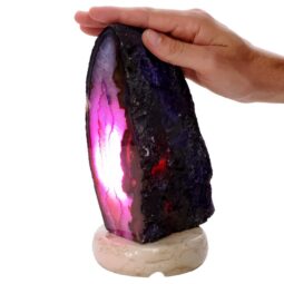 2.2kg Purple Agate Crystal Lamp with Marble Base - Puple LED - S1665 5 Purple Agate Crystal Lamp with Marble Base - Puple LED - S1665 | Crystal Factory