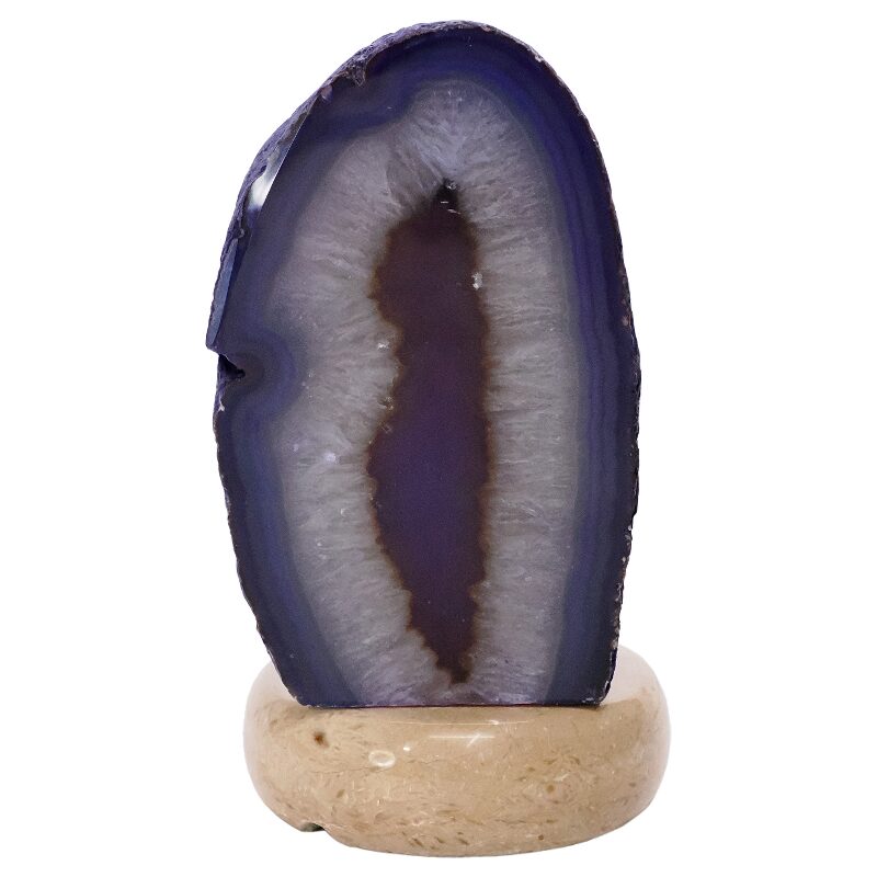 2.4kg Purple Agate Crystal Lamp with Marble Base - Puple LED - S1666 3 Purple Agate Crystal Lamp with Marble Base - Puple LED - S1666 | Crystal Factory