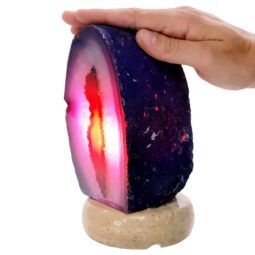 2.4kg Purple Agate Crystal Lamp with Marble Base - Puple LED - S1666 5 Purple Agate Crystal Lamp with Marble Base - Puple LED - S1666 | Crystal Factory
