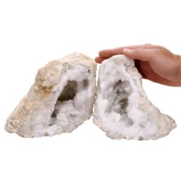 Natural Calcite Geode Pair S1672 | Crystal Factory