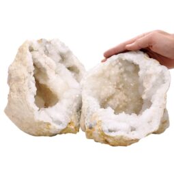 Natural Calcite Geode Pair S1673 | Crystal Factory