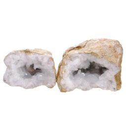 Natural Calcite Geode Pair S1677 | Crystal Factory