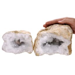 Natural Calcite Geode Pair S1677 | Crystal Factory
