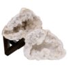 Calcite Geode Pair on Timber Stand 12cm S1681 | Crystal Factory