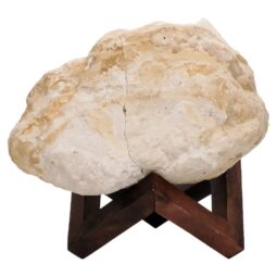 Calcite Geode Pair on Timber Stand 12cm S1682 | Crystal Factory