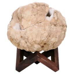 10.8kg Calcite Geode Pair on Timber Stand 12cm S1686 6 Calcite Geode Pair on Timber Stand 12cm S1686 | Crystal Factory