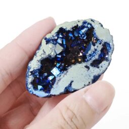 Titanium Blue Agate Cluster Mini Geode 11 Titanium Blue Agate Cluster Mini Geode | Crystal Factory