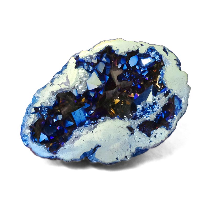 Titanium Blue Agate Cluster Mini Geode 6 Titanium Blue Agate Cluster Mini Geode | Crystal Factory