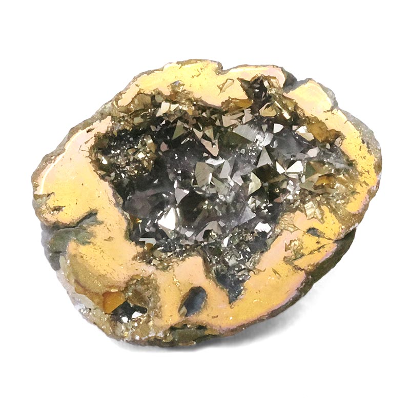 Titanium Gold Agate Cluster Mini Geode 3 Titanium Gold Agate Cluster Mini Geode | Crystal Factory