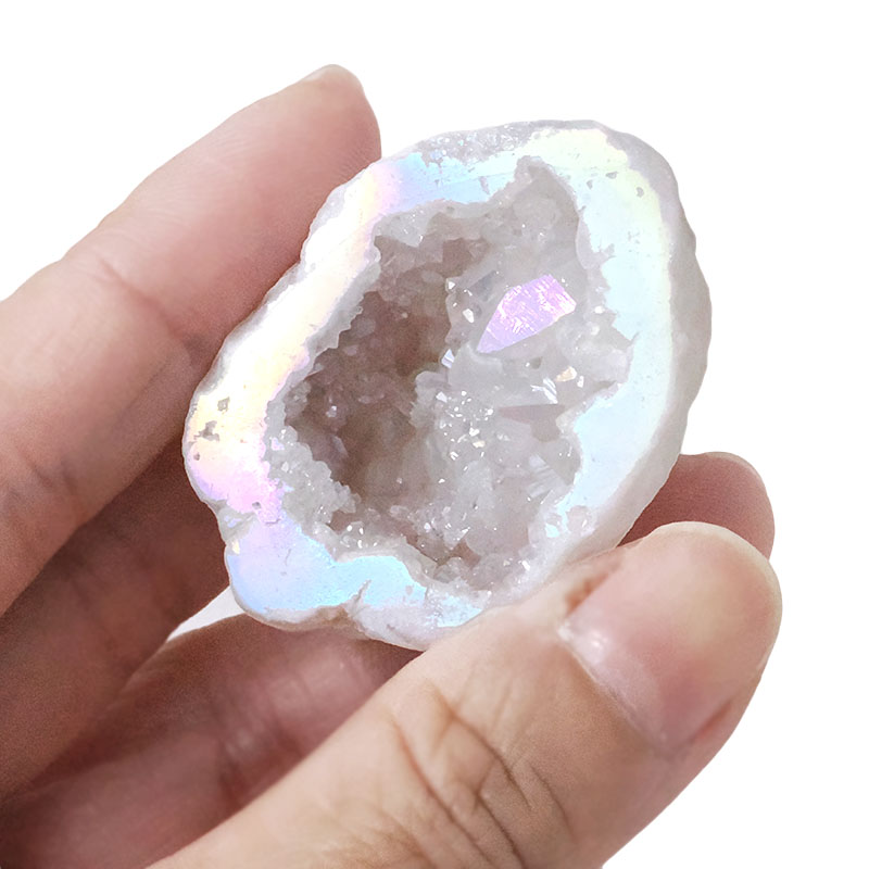 Titanium Pearl Agate Cluster Mini Geode 6 Titanium Pearl Agate Cluster Mini Geode | Crystal Factory