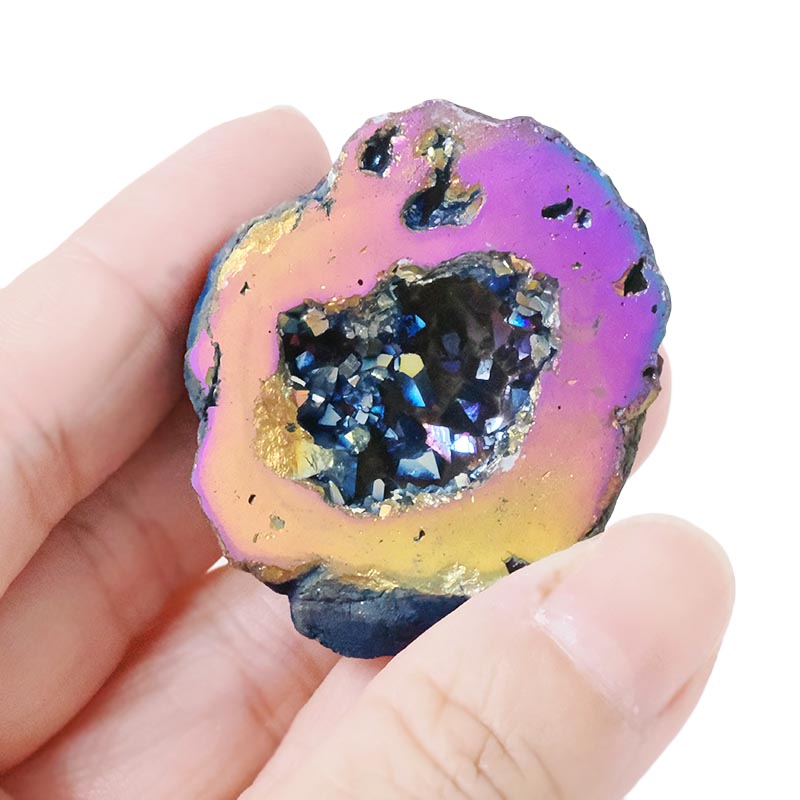 Titanium Rainbow Agate Cluster Mini Geode 6 Titanium Rainbow Agate Cluster Mini Geode | Crystal Factory