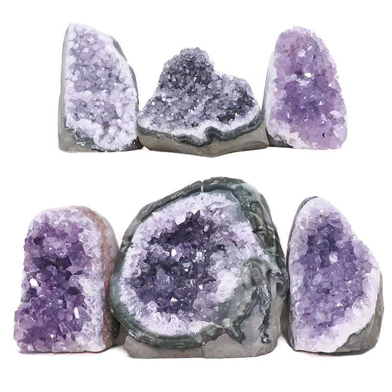 2.16kg Amethyst Mini Cluster Specimen Set 6 Pieces P2200 3 Amethyst Mini Cluster Specimen Set 6 Pieces P2200 | Crystal Factory