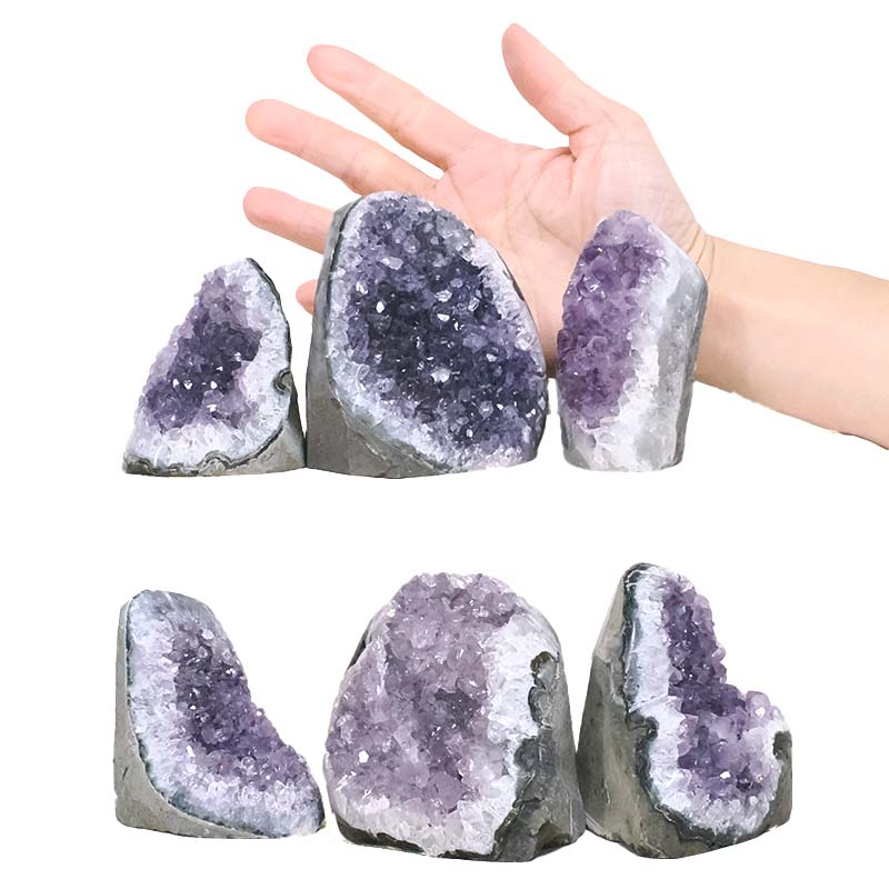 2.29kg Amethyst Mini Cluster Specimen Set 6 Pieces P2201 4 Amethyst Mini Cluster Specimen Set 6 Pieces P2201 | Crystal Factory