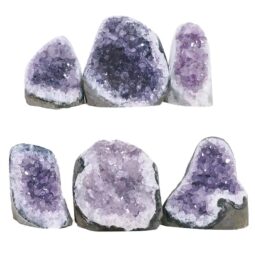 Amethyst Mini Cluster Specimen Set 6 Pieces P2201 | Crystal Factory