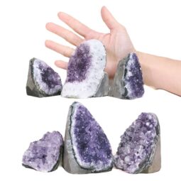 Amethyst Mini Cluster Specimen Set 6 Pieces P2203 | Crystal Factory