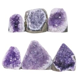 Amethyst Mini Cluster Specimen Set 6 Pieces P2204 | Crystal Factory
