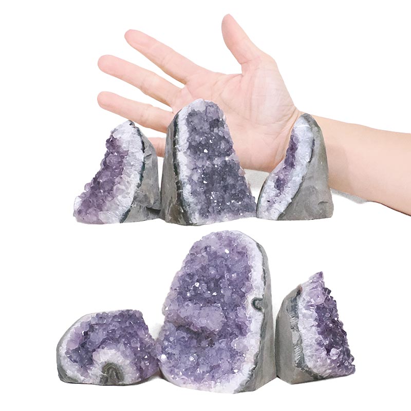 2.06kg Amethyst Mini Cluster Specimen Set 6 Pieces P2205 4 Amethyst Mini Cluster Specimen Set 6 Pieces P2205 | Crystal Factory