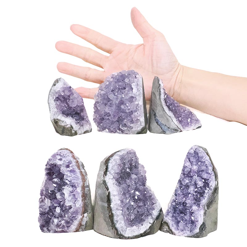 2.06kg Amethyst Mini Cluster Specimen Set 6 Pieces P2206 4 Amethyst Mini Cluster Specimen Set 6 Pieces P2206 | Crystal Factory