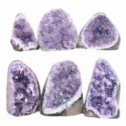 Amethyst Mini Cluster Specimen Set 6 Pieces P2206 | Crystal Factory