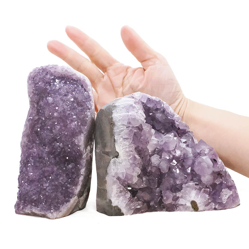 2.97kg Amethyst Polished Crystal Geode Specimen Set 2 Pieces B880 4 Amethyst Polished Crystal Geode Specimen Set 2 Pieces B880 | Crystal Factory