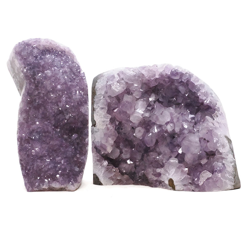 2.97kg Amethyst Polished Crystal Geode Specimen Set 2 Pieces B880 3 Amethyst Polished Crystal Geode Specimen Set 2 Pieces B880 | Crystal Factory