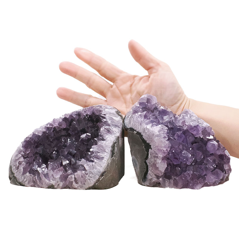 2.33kg Amethyst Polished Crystal Geode Specimen Set 2 Pieces B885 4 Amethyst Polished Crystal Geode Specimen Set 2 Pieces B885 | Crystal Factory