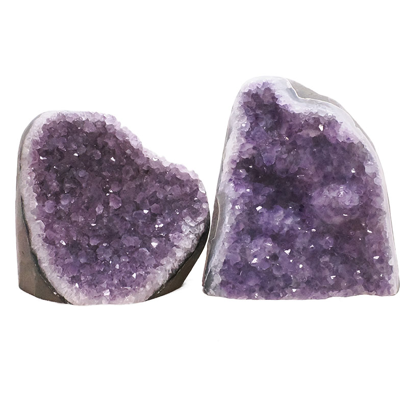 1.99kg Amethyst Polished Crystal Geode Specimen Set 2 Pieces B886 3 Amethyst Polished Crystal Geode Specimen Set 2 Pieces B886 | Crystal Factory