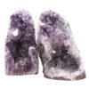 Amethyst Polished Crystal Geode Specimen Set 2 Pieces B888 | Crystal Factory