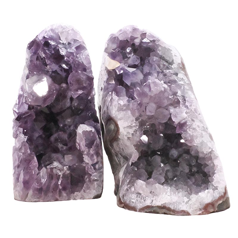 2.58kg Amethyst Polished Crystal Geode Specimen Set 2 Pieces B888 3 Amethyst Polished Crystal Geode Specimen Set 2 Pieces B888 | Crystal Factory