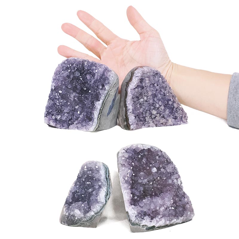 2.33kg Amethyst Polished Crystal Geode Specimen Set 4 Pieces B892 4 Amethyst Polished Crystal Geode Specimen Set 4 Pieces B892 | Crystal Facctory
