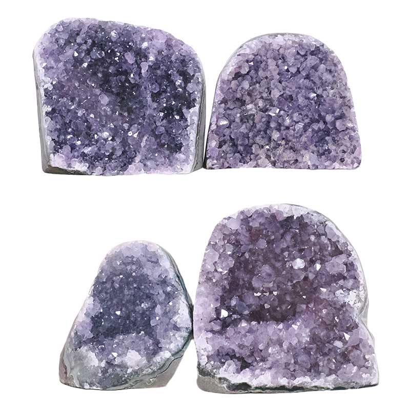 2.33kg Amethyst Polished Crystal Geode Specimen Set 4 Pieces B892 3 Amethyst Polished Crystal Geode Specimen Set 4 Pieces B892 | Crystal Facctory