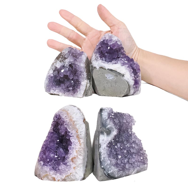 2.52kg Amethyst Polished Crystal Geode Specimen Set 4 Pieces B893 4 Amethyst Polished Crystal Geode Specimen Set 4 Pieces B893 | Crystal Facctory