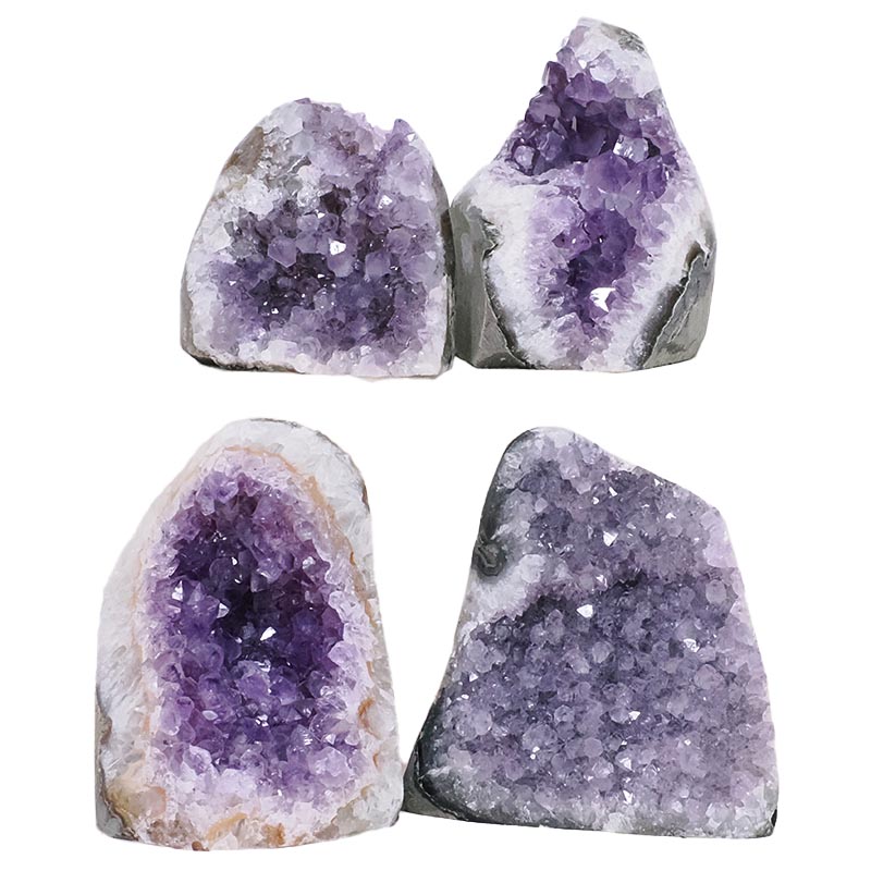 2.52kg Amethyst Polished Crystal Geode Specimen Set 4 Pieces B893 3 Amethyst Polished Crystal Geode Specimen Set 4 Pieces B893 | Crystal Facctory