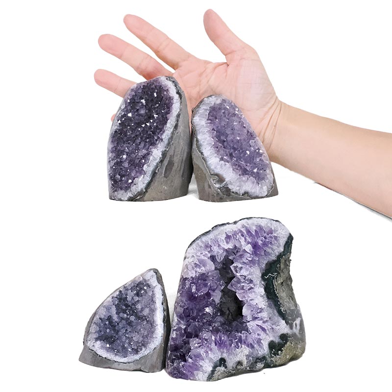 2.24kg Amethyst Polished Crystal Geode Specimen Set 4 Pieces B894 4 Amethyst Polished Crystal Geode Specimen Set 4 Pieces B894 | Crystal Facctory