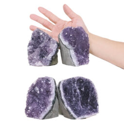 2.24kg Amethyst Polished Crystal Geode Specimen Set 4 Pieces B896 5 Amethyst Polished Crystal Geode Specimen Set 4 Pieces B896 | Crystal Facctory