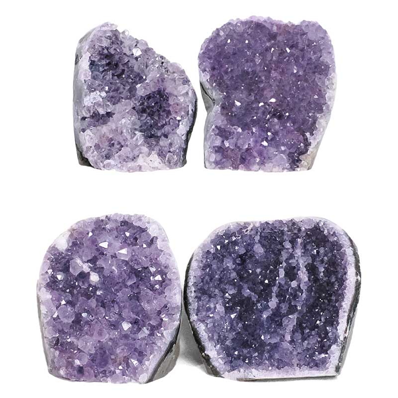 2.24kg Amethyst Polished Crystal Geode Specimen Set 4 Pieces B896 3 Amethyst Polished Crystal Geode Specimen Set 4 Pieces B896 | Crystal Facctory