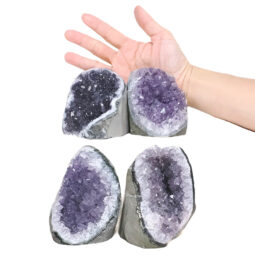2.31kg Amethyst Polished Crystal Geode Specimen Set 4 Pieces B897 5 Amethyst Polished Crystal Geode Specimen Set 4 Pieces B897 | Crystal Facctory