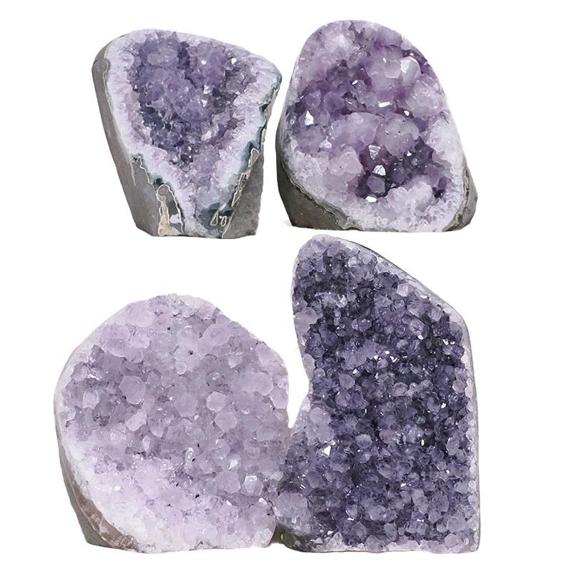 2.49kg Amethyst Polished Crystal Geode Specimen Set 4 Pieces B898 3 Amethyst Polished Crystal Geode Specimen Set 4 Pieces B898 | Crystal Facctory
