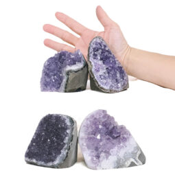 2.22kg Amethyst Polished Crystal Geode Specimen Set 4 Pieces B899 5 Amethyst Polished Crystal Geode Specimen Set 4 Pieces B899 | Crystal Facctory