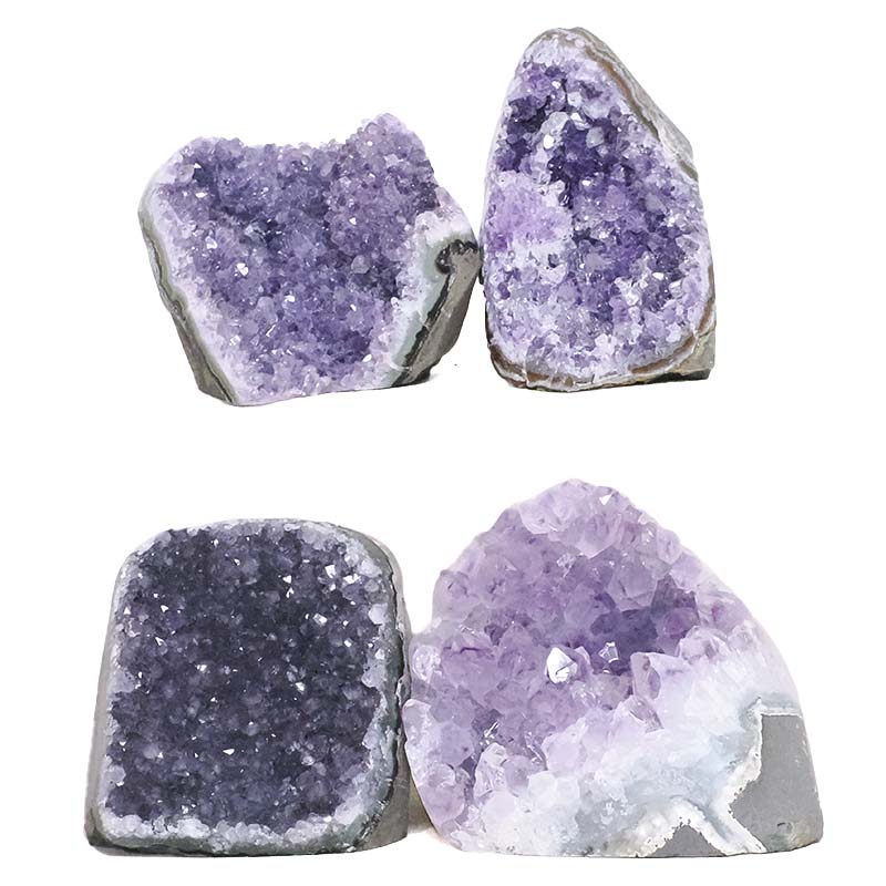 2.22kg Amethyst Polished Crystal Geode Specimen Set 4 Pieces B899 3 Amethyst Polished Crystal Geode Specimen Set 4 Pieces B899 | Crystal Facctory