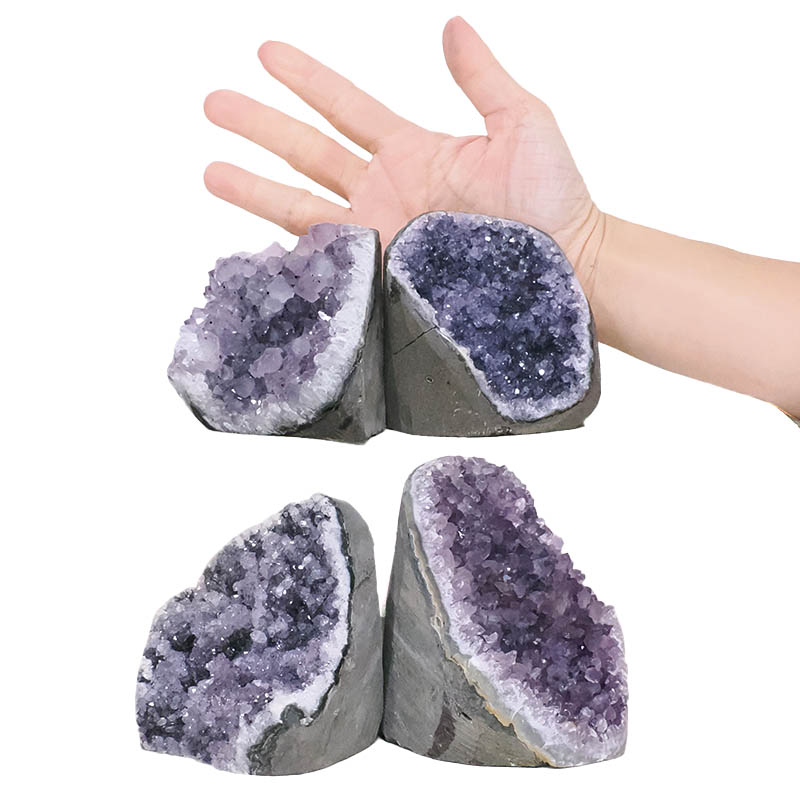 2.12kg Amethyst Polished Crystal Geode Specimen Set 4 Pieces B900 4 Amethyst Polished Crystal Geode Specimen Set 4 Pieces B900 | Crystal Facctory